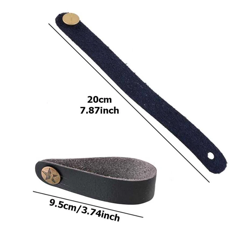 1/2pcs Guitar Strap Head Tie Rope Leather End Pin Strap with Star Button for Guitar Bass Replacement Lace Cord for Practice TMZ