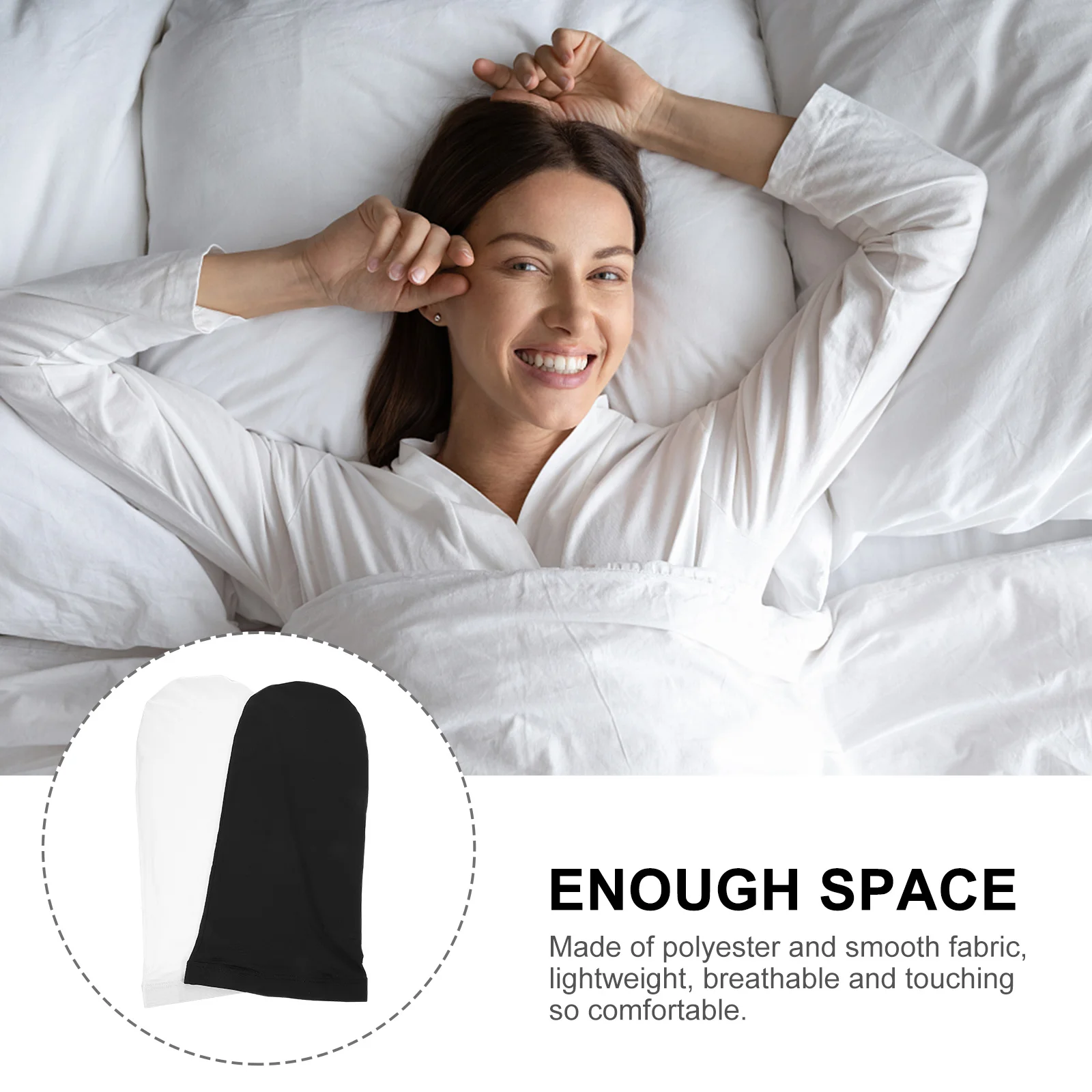 

4pcs Long Tail Bonnets For Long Hair Dreadlock Sleeping Hat Unisex Turban Caps Hair Care Headwrap Wide Strap Polyester Fabric