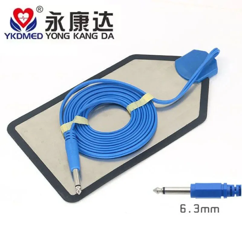 Reusable Stainless Steel Negative Plate And Extension Cable 6.3MM