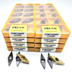 VCMT160404 VCMT160408 LK9265 High Quality External Turning Tool Carbide Inserts Lathe Tools Steel Processing CNC Cutting Tools
