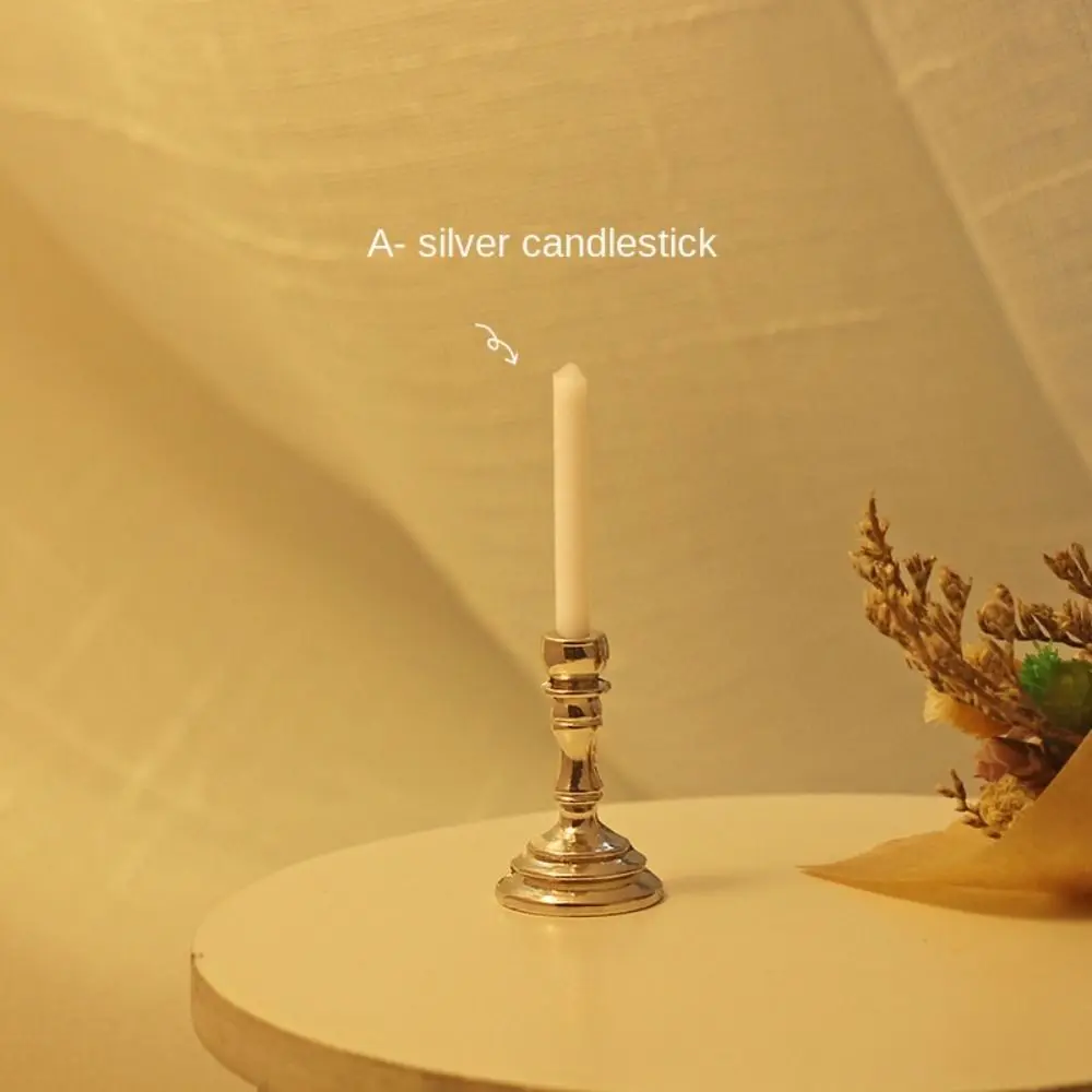

1:12 Scale Dollhouse Miniature Candle Holder Resin Synthetic Resin Candlesticks Furniture Mini Cute Miniature Candlesticks Girl