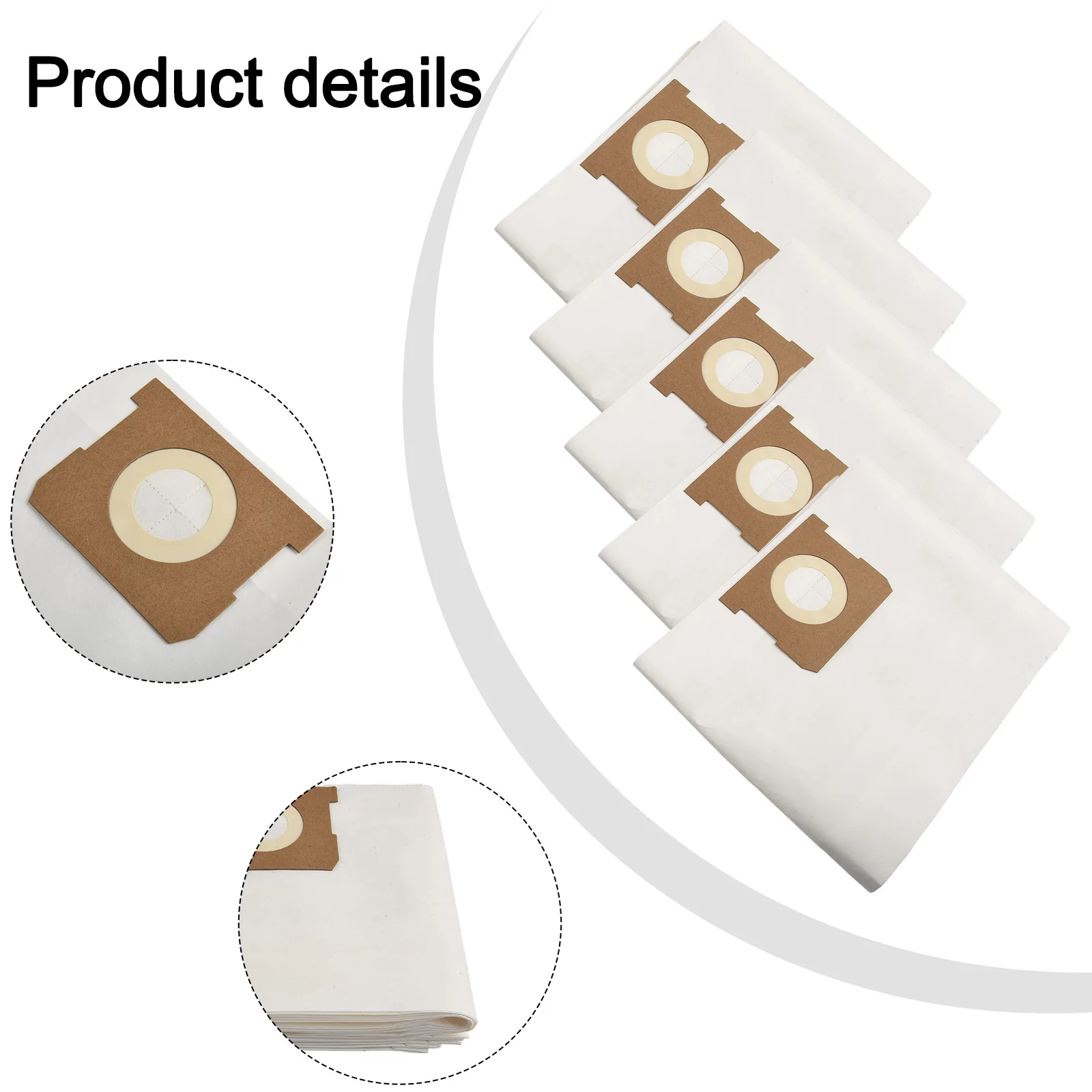 

5pcs Brand New Accessories Dust Bags Dustproof Pouch Collector Set Replacement Vacuum Cleaner Washable 2.863-297.0 Accessories