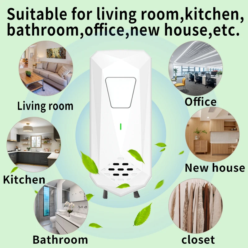 مؤينات الهواء للمنزل مولد الأيونات السالبة معطّر الهواء الهادئ لغرفة النوم والمكتب والمطبخ المكونات في منقي هواء صغير