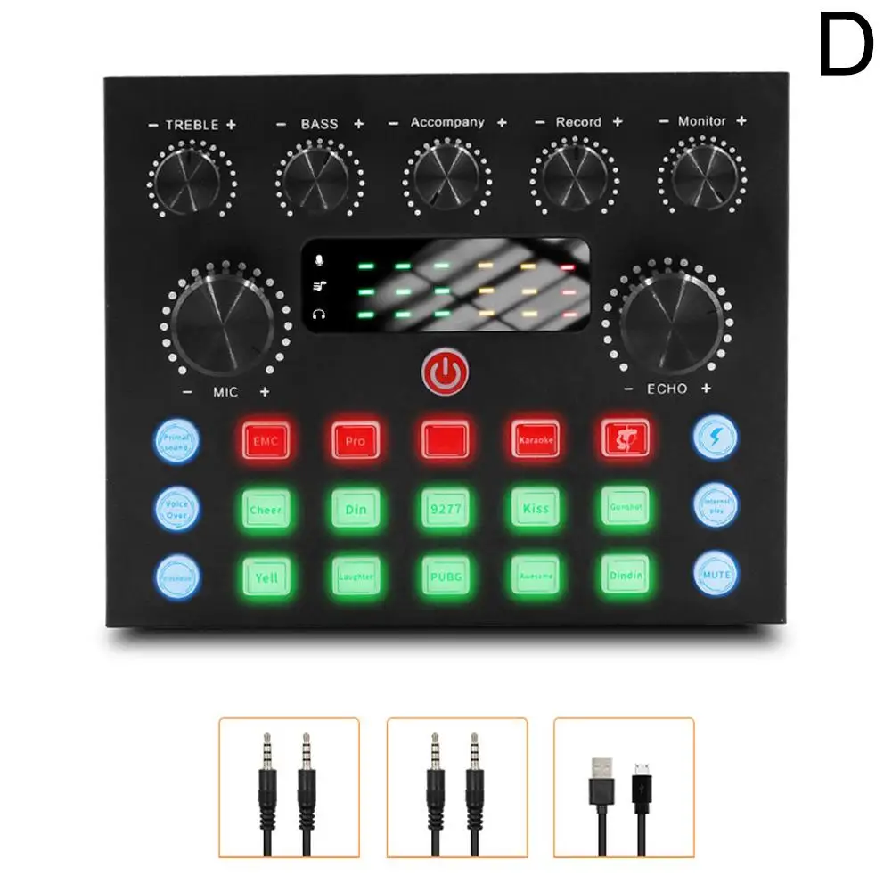 M8 microfoonkits met live geluidskaart Capacitieve microfoon Geluidskaart Computeropnamestandaard Live-uitzending opnameset