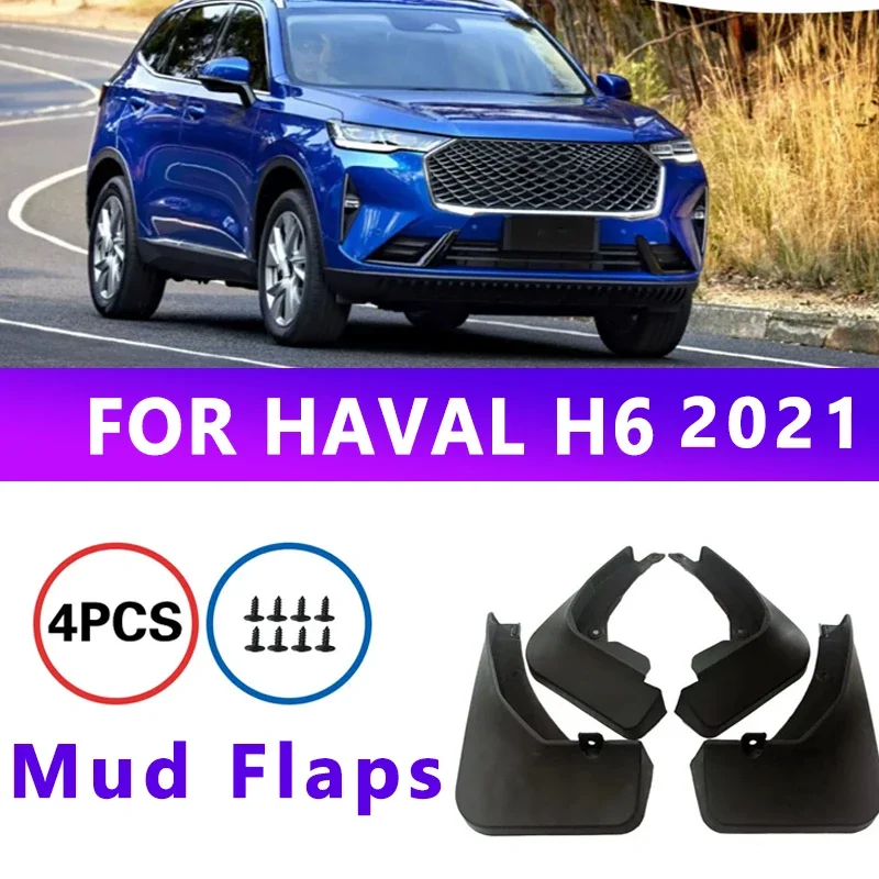 

Mud Flaps Fit for HAVAL H6 2021 Mudguards Tire Fenders Splash Proof Accessories Wheel Guards 4ps