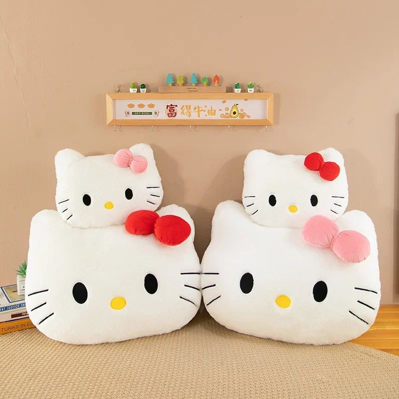 MINISO Sanrio's KT Plush Toy Pillow Doll Bed Ornaments Sofa Decoration To Accompany Children To Sleep Children's Birthday Gifts