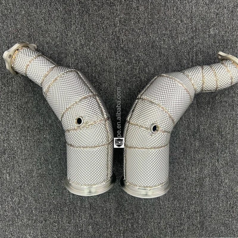 ACE High-Flow Sport-Kat-Downpipe für Audi RS4 RS5 B9 2.9T 2017- Auspuffkrümmer Edelstahl Performance-Auspuffrohr – Detail 5