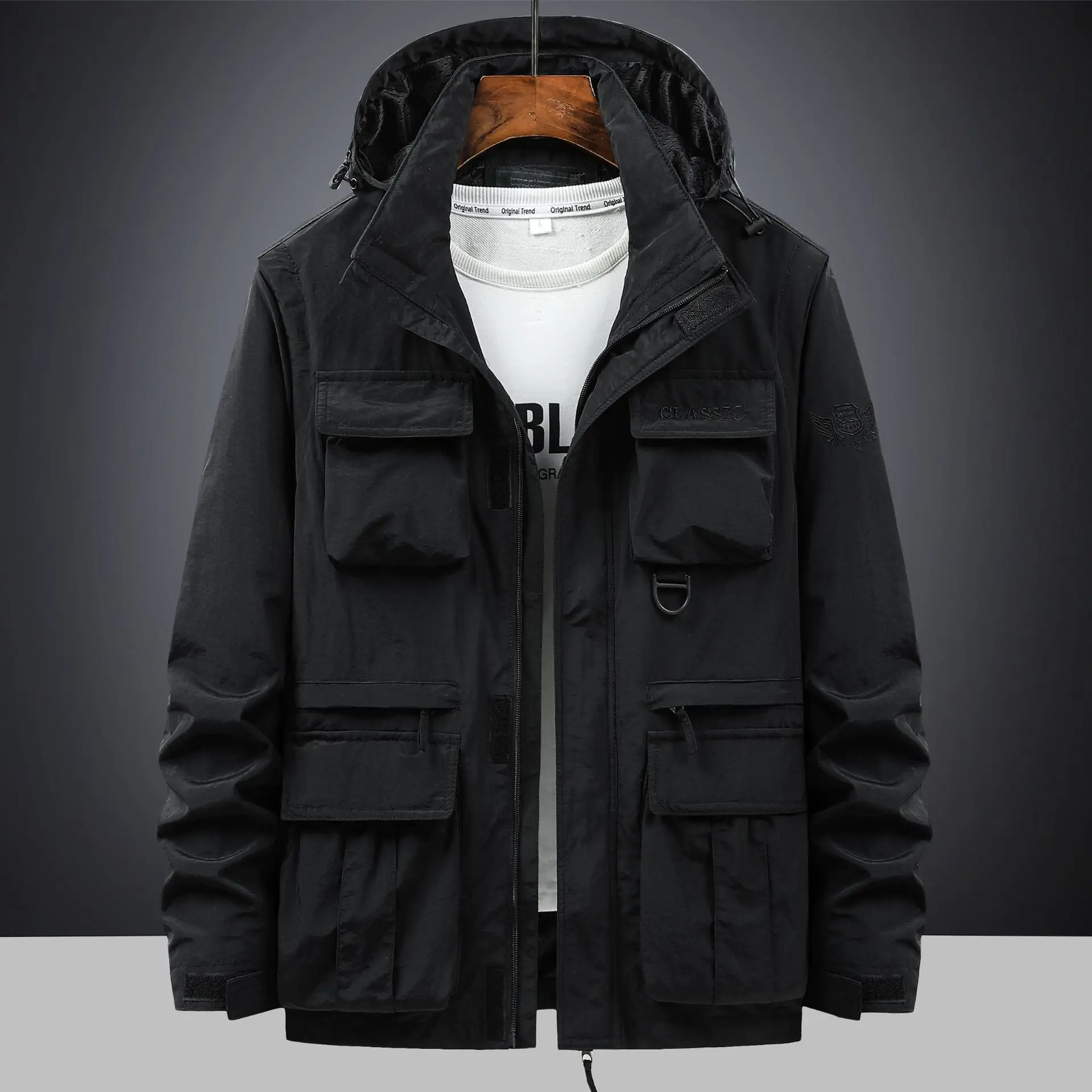 2026 Model: Loose-Fitting Casual Multi-Pocket Work Jacket for Spring and Autumn Outdoor Use with Sleeveless Design WJ860