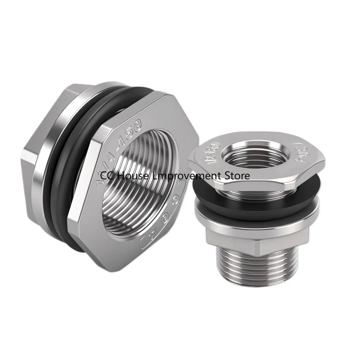 304 BSP Female Thread Stainless Steel Fish Tank Pipe Fitting SS304 Drain Connector Water Bucket