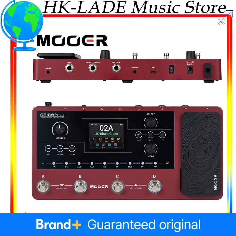 

MOOER GE150 Pro Multi-FX｜MNRS Amp Modeling｜9h Battery 200Presets｜IR Loader All-in-One