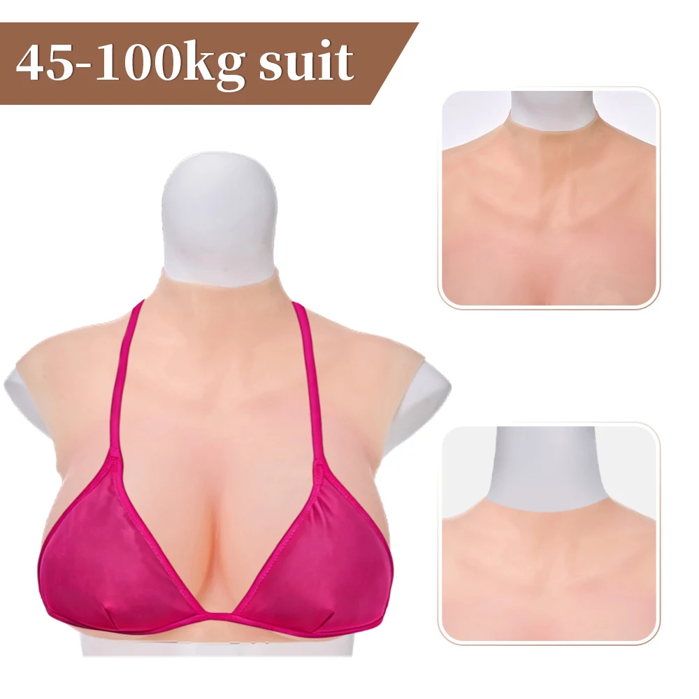 

Large Size 60-100kg Wear Silicone Fake Chest Water Drop Breasts Form Cosplay Boobs for Drag Queen Sissy Crossdresser Transgender