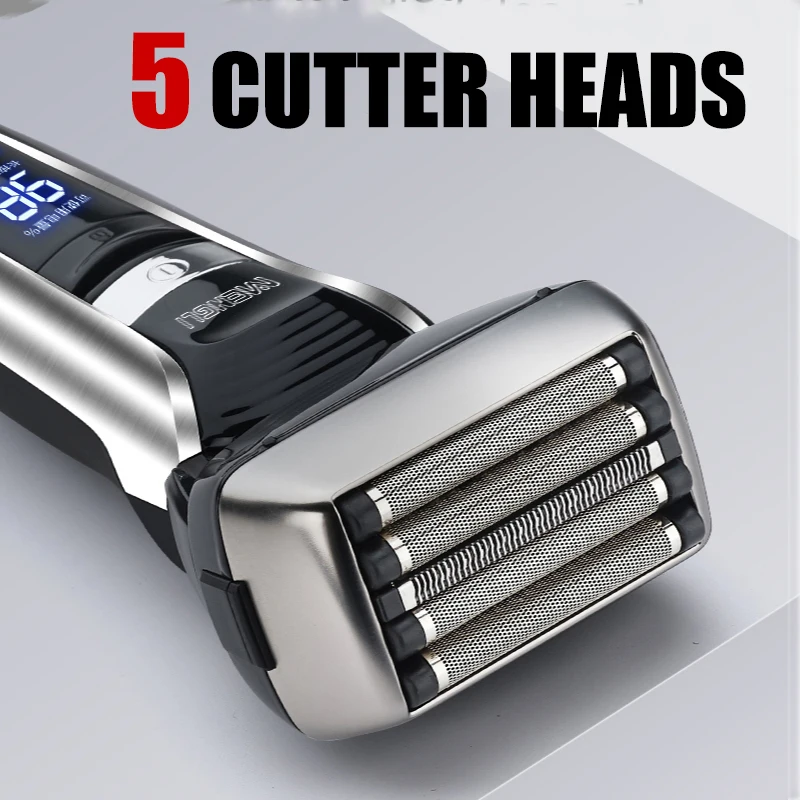 Электробритва Мужская, аккумуляторная, с 5 плавающими головками