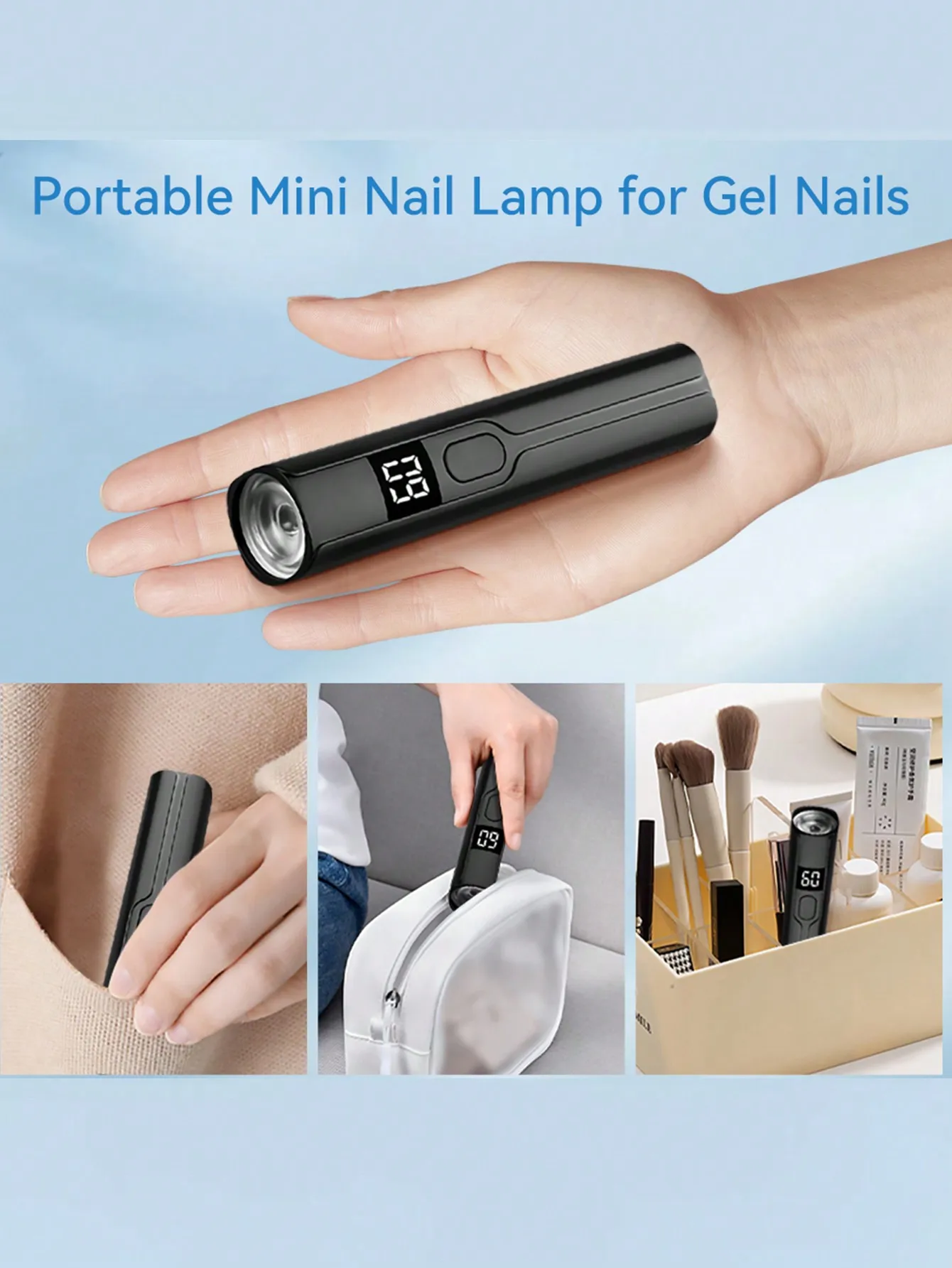 1pcPortable UV LED Nagel Lampe Handheld UV Licht Für Nägel, High Power Lampe Perlen Nagel Trockner Professionelle Nagel Trocknen Lampe für Gel