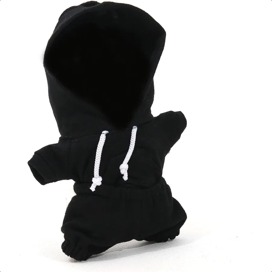 

Black Doll Clothes Oversized Hoodie Outfit for Doll Cute Doll Clothing Accories for 6.69Inch Dolls