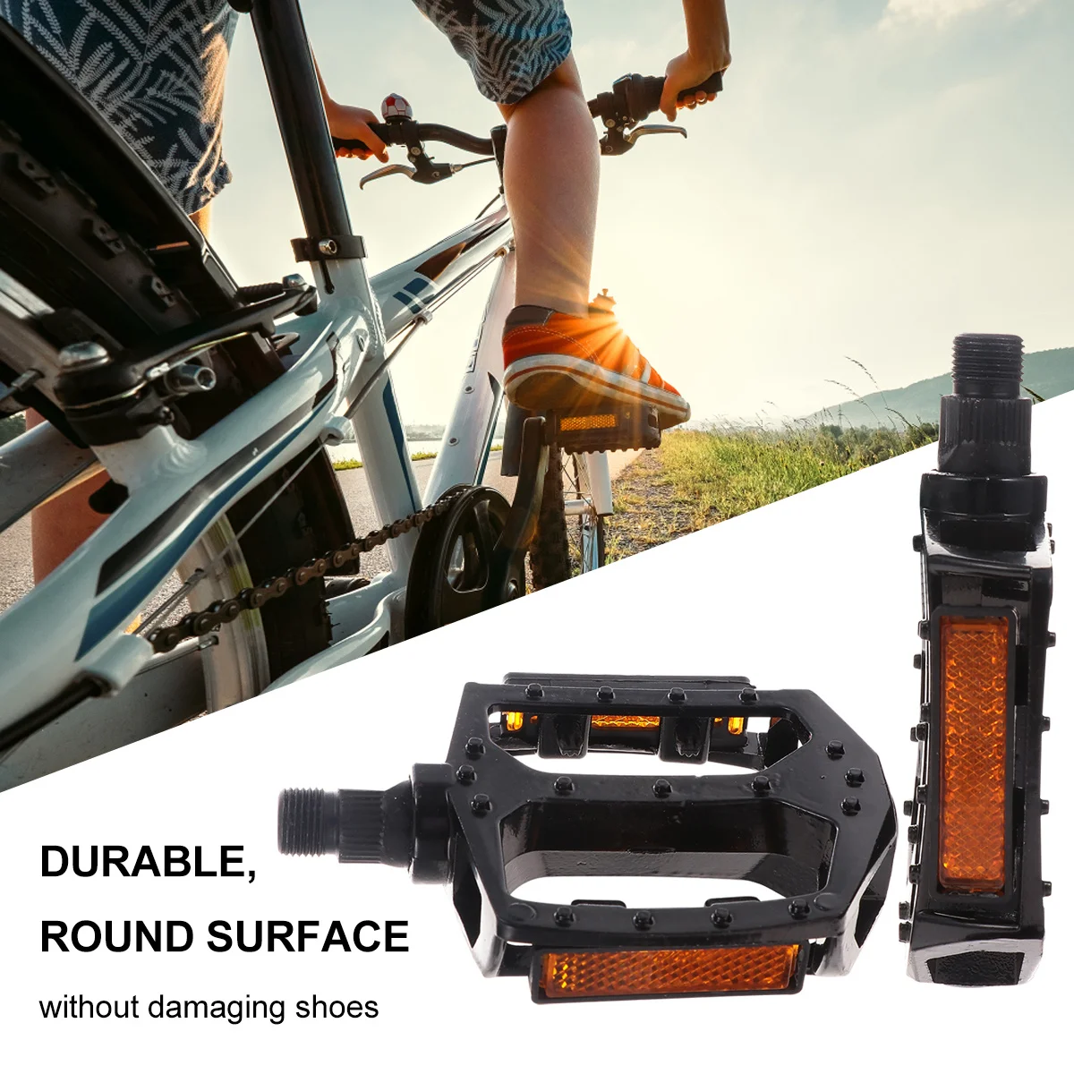 2 قطعة دواسات سبائك الألومنيوم تصميم جوفاء عدم الانزلاق عاكس الدراجات الدراجة اكسسوارات دواسة دواسة الدراجة الدواسات