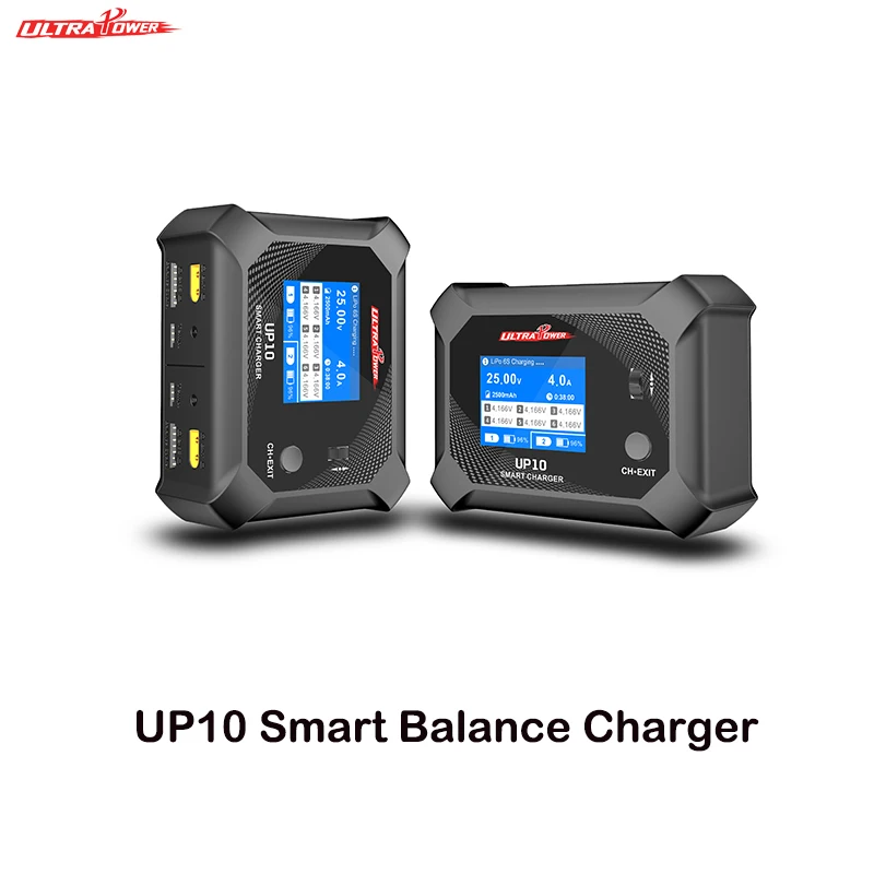 UltraPower UP10 Balance Charger AC100W/DC200W 2.4 inch IPS Colorful Screen AC/DC Mode Dual-Channel Fast Charging