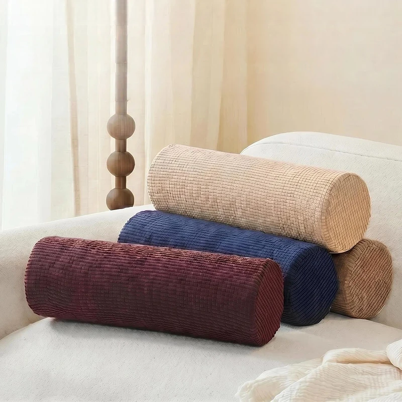 Removable Washable Cylinder Pillow 48x16cm Game Chair Neck Support Pillow Home Office Portable Fatigue Relief Sleeping Pillow