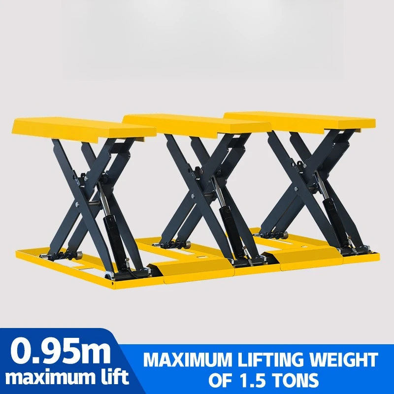 منصة رفع هيدروليكية كهربائية صغيرة على شكل حرف E مقصية تحميل الرفع 0.95 متر 1.5 طن مصنع الرافعة