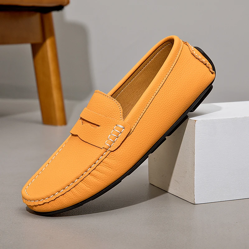 Brand Leather Shoes Designer Loafers High Quality Adult Moccasins Men Driving Shoes Male Footwear Men\'s Formal Shoes Size 38-49