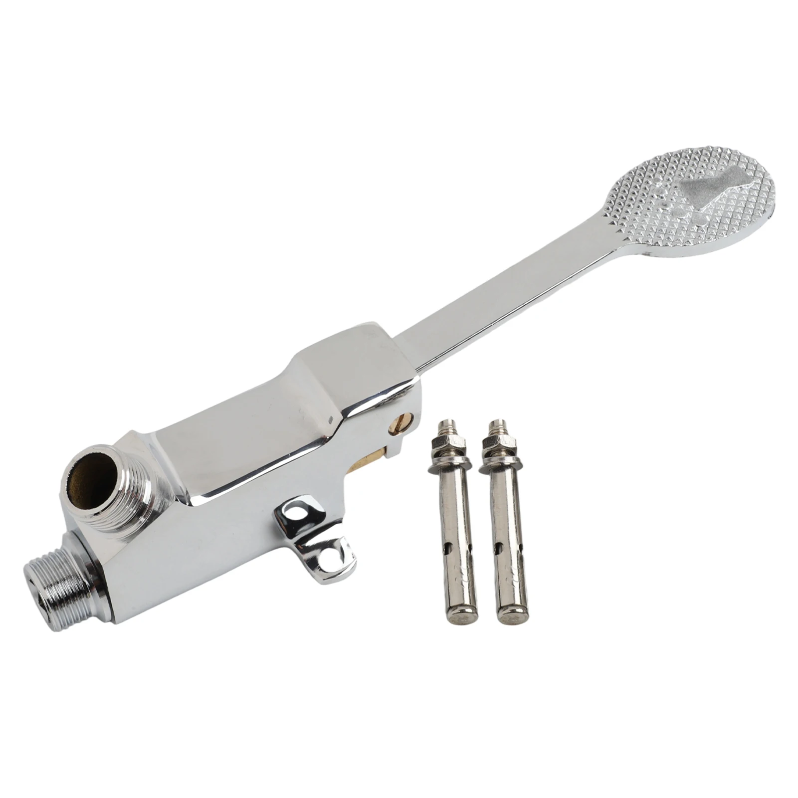 Public Use Foot Pedal Valve for Bathroom Sink Featuring Copper Construction and 304 Stainless Steel Internal Parts
