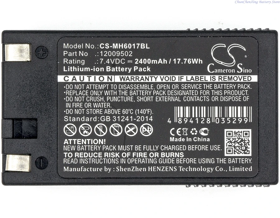 7.4V 2400mAh/3400mAh Portable Printer Battery for Pathfinder/Monarch/Paxar 6032 6039 6057 6017 6037 9460, For Sierra Sport 9460