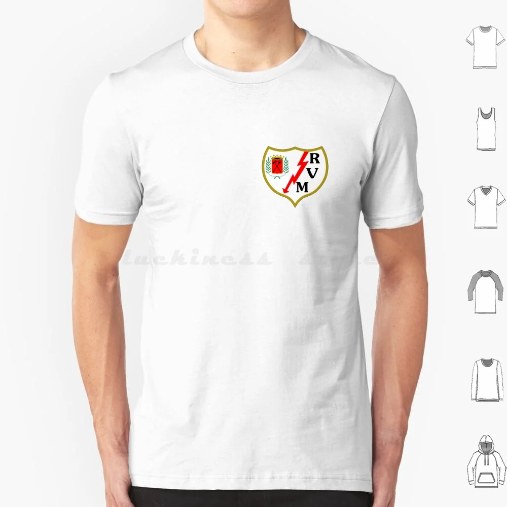 Camiseta De Rayo Vallecano, camisa De gran tamaño, 100% algodón, Rayo Vallecano, españa, fútbol español, Vallecas, Estadio De Vallecas, Copa Del 2