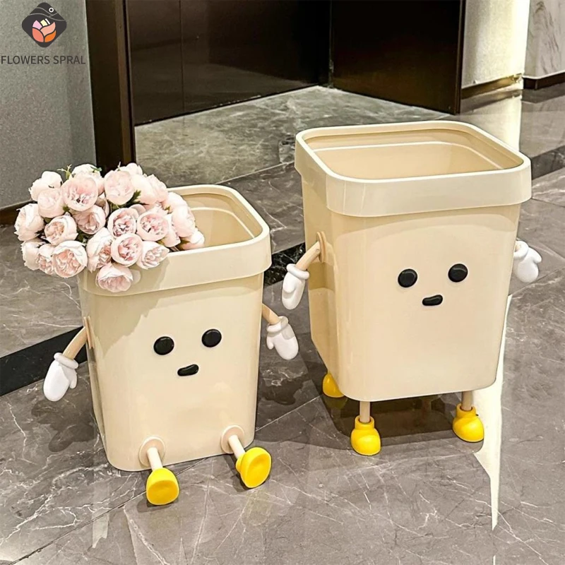 

Home Creative 16L Garbage Can, DIY, Placed In Living Room, Bathroom, Kitchen, Simple And Beautiful Garbage Can