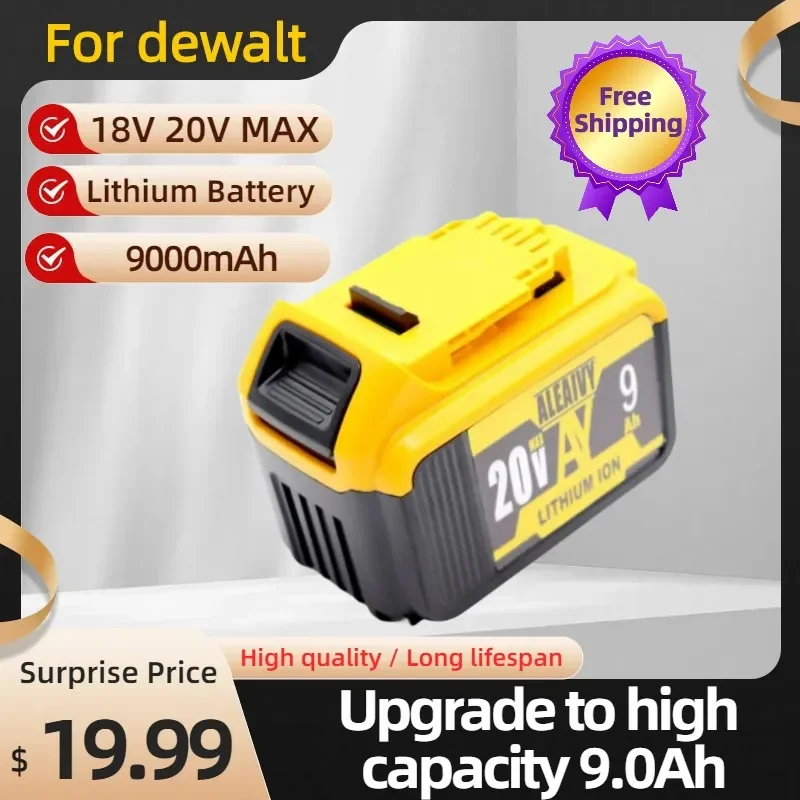 

Original AY DCB200 18V 9000mAh Lithium Replacement Battery For Dewalt 20V MAX DCB200 DCB182 DCB180 DCB181 DCB182 DCB201 DCB206