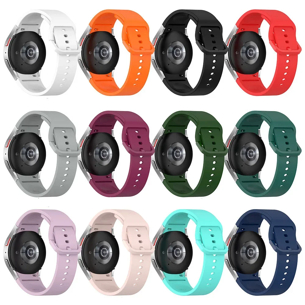 حزام سيليكون لساعة سامسونج جالاكسي 5 برو 45 ملم/6 حزام ساعة بديل كلاسيكي لساعة جالاكسي 7/6/5/4/FE (مقاس L))