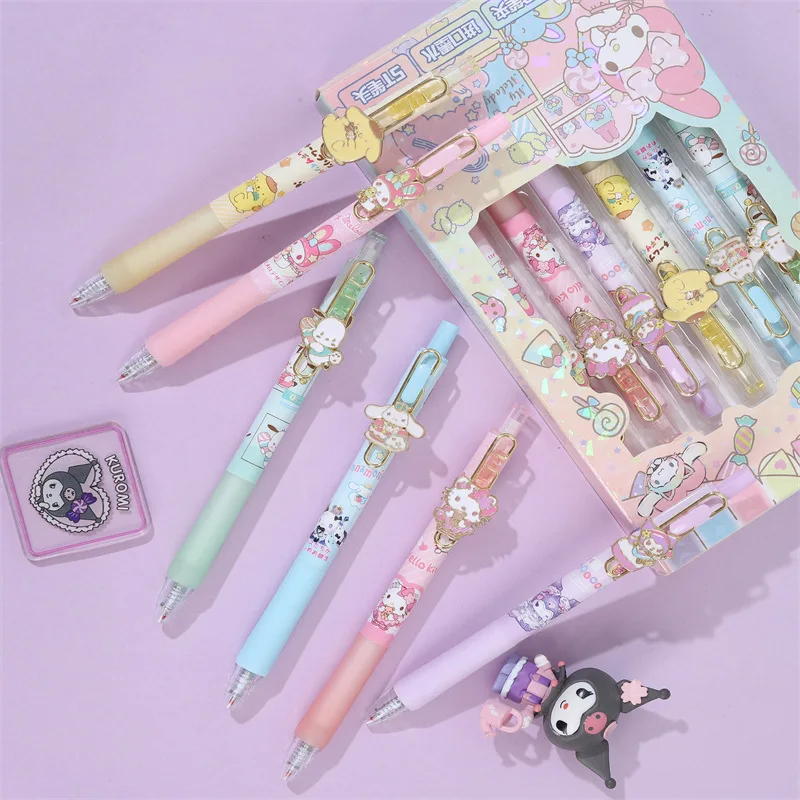 30pcs/lot Sanrio Kawaii Pochacco Melody Gel Pen Set Cute 0.5mm Black Ink Signature Pens Promotional Gift School Supplies