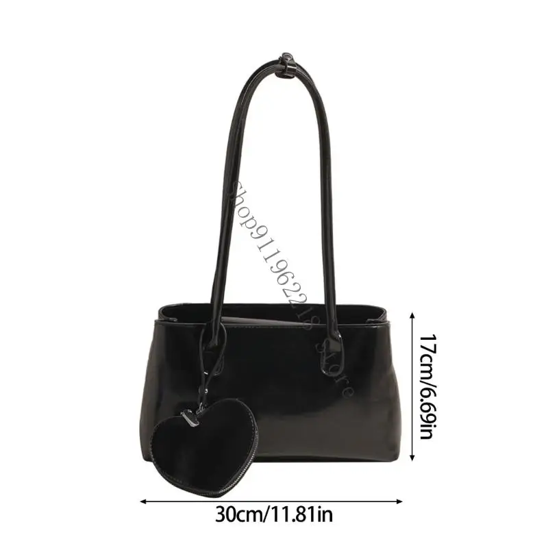 Túi vai dành cho phụ nữ Slings da PU Hoboes Túi xách Retro Ly hợp ví với dây kéo đóng cửa cho bữa tiệc buổi tối 066F