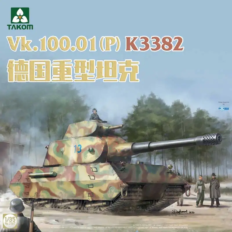 Takom ชุดโมเดลประกอบ2187 Vk100.01 (P) K3382รถถังหนัก1/35