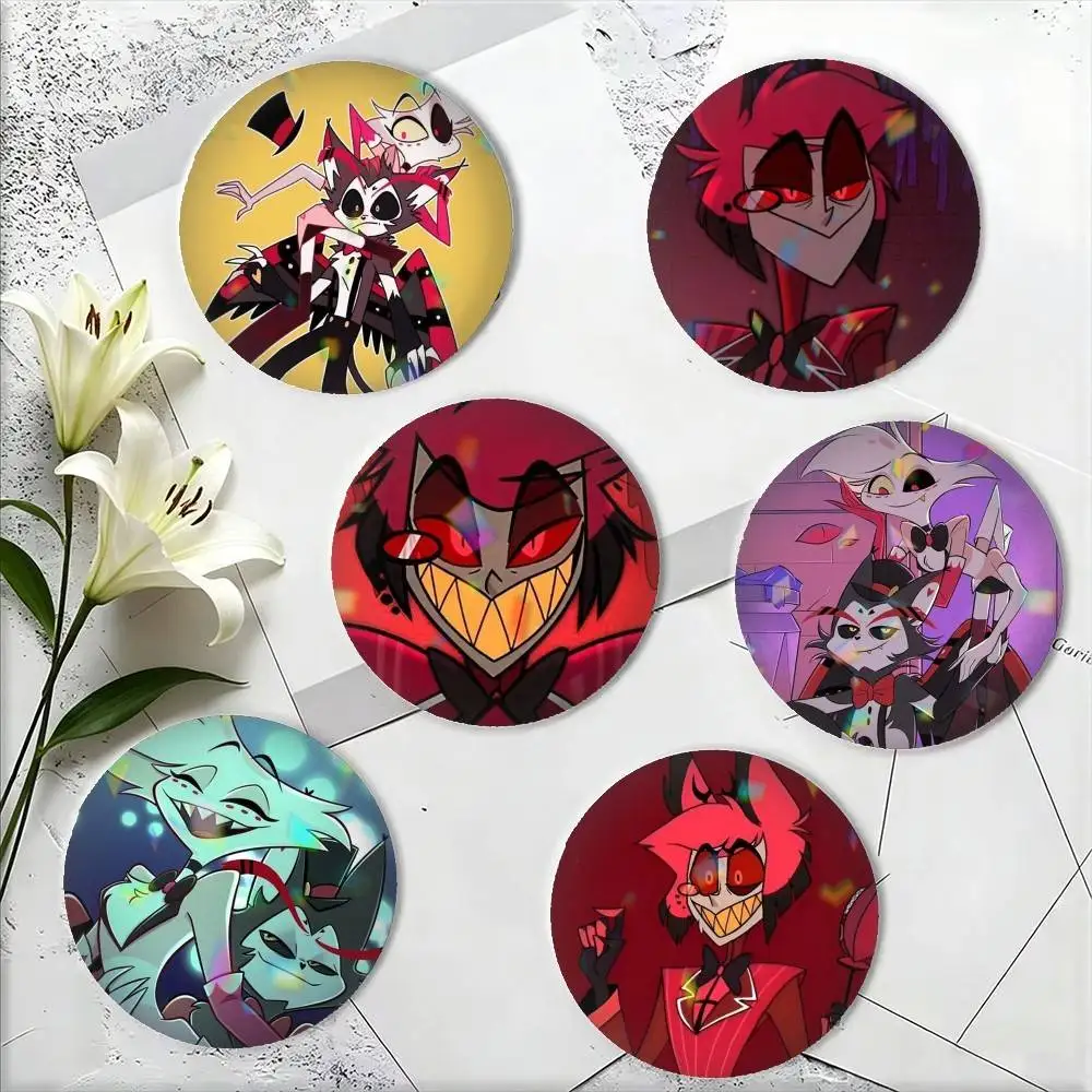 Hazbin Hotel-L Animation 25mm 32mm 44mm 58mm 75mm Brooches Badges Pins for Accessories Gift