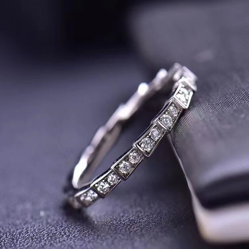 100% Diamantprüfer-geprüfter Moissanit-Ring, passendes Ehering-Diamantband für Damen, 925er Sterlingsilber, Damen-Einzelring – Detail 27