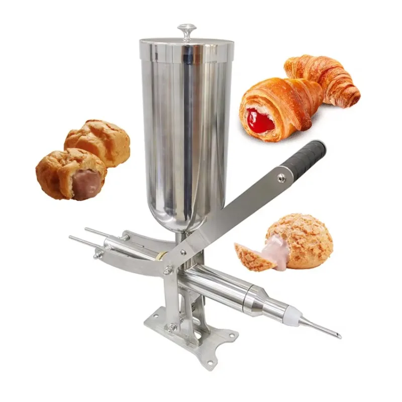 Manual Doughnut Filler Machine Jam Injector for Donut Churros Bread Croissant Puff Pastry Cream Filling Making Equipment
