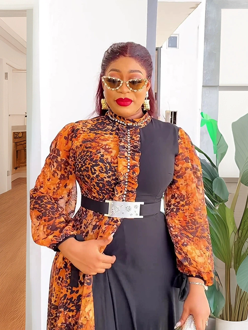 

Африканские вечерние платья больших размеров для женщин, модное свадебное вечернее платье Дашики Анкара, элегантное мусульманское платье макси