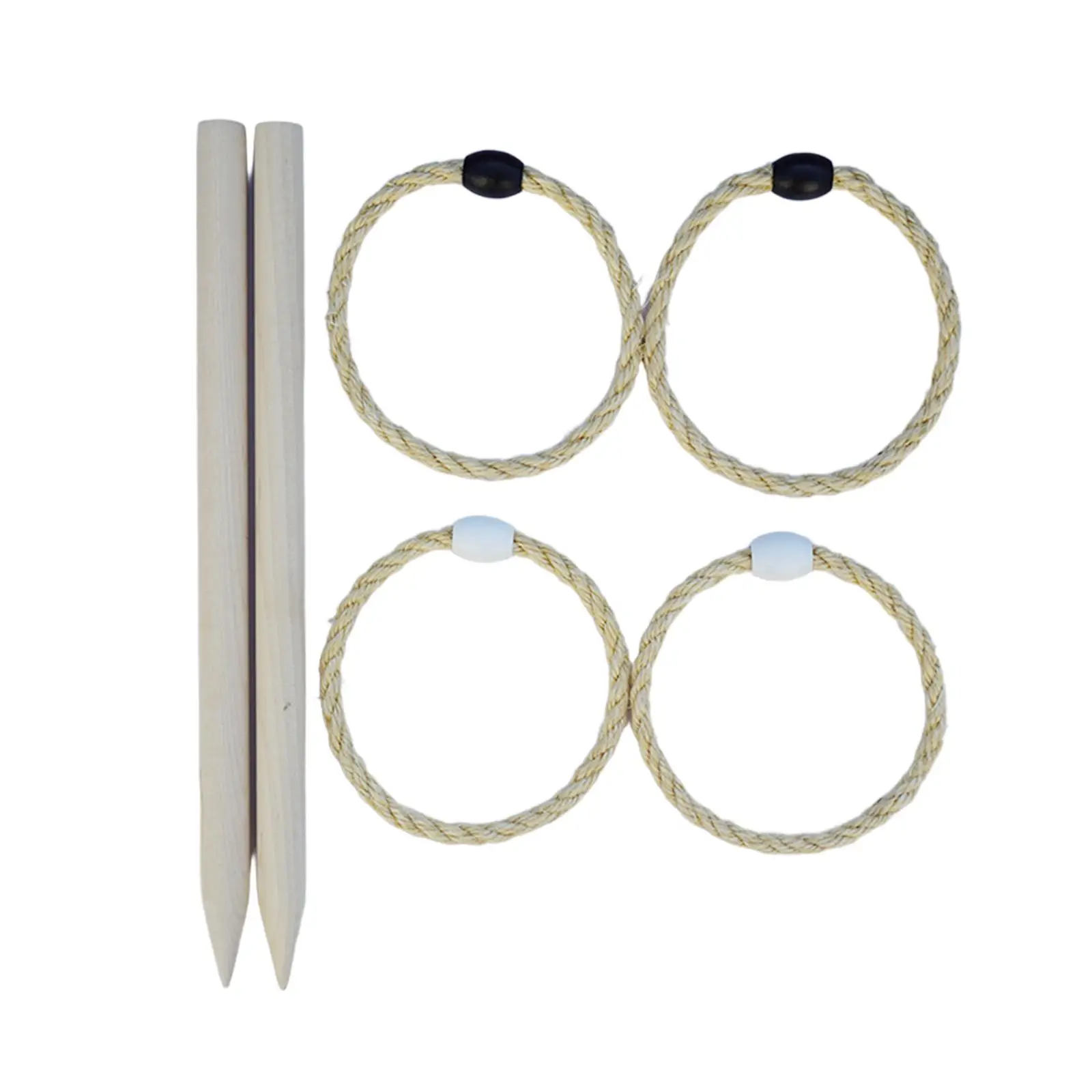 Ring Toss Game Summer Beach Game Jute Rope Rings Interactive Parent Child Throwing Rings for Garden Playground Party Picnic