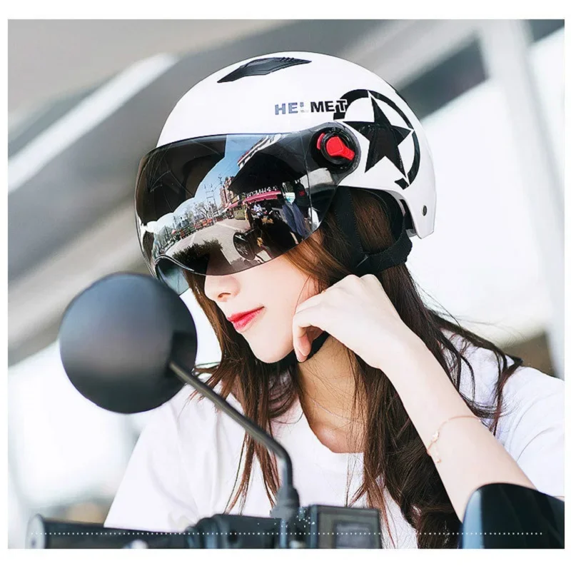 Scooter Bike Open Face Half Baseball Cap Anti-UV Safety Hard Hat Motocross Helmet Safety Motorcycle Helmet  Multiple Color