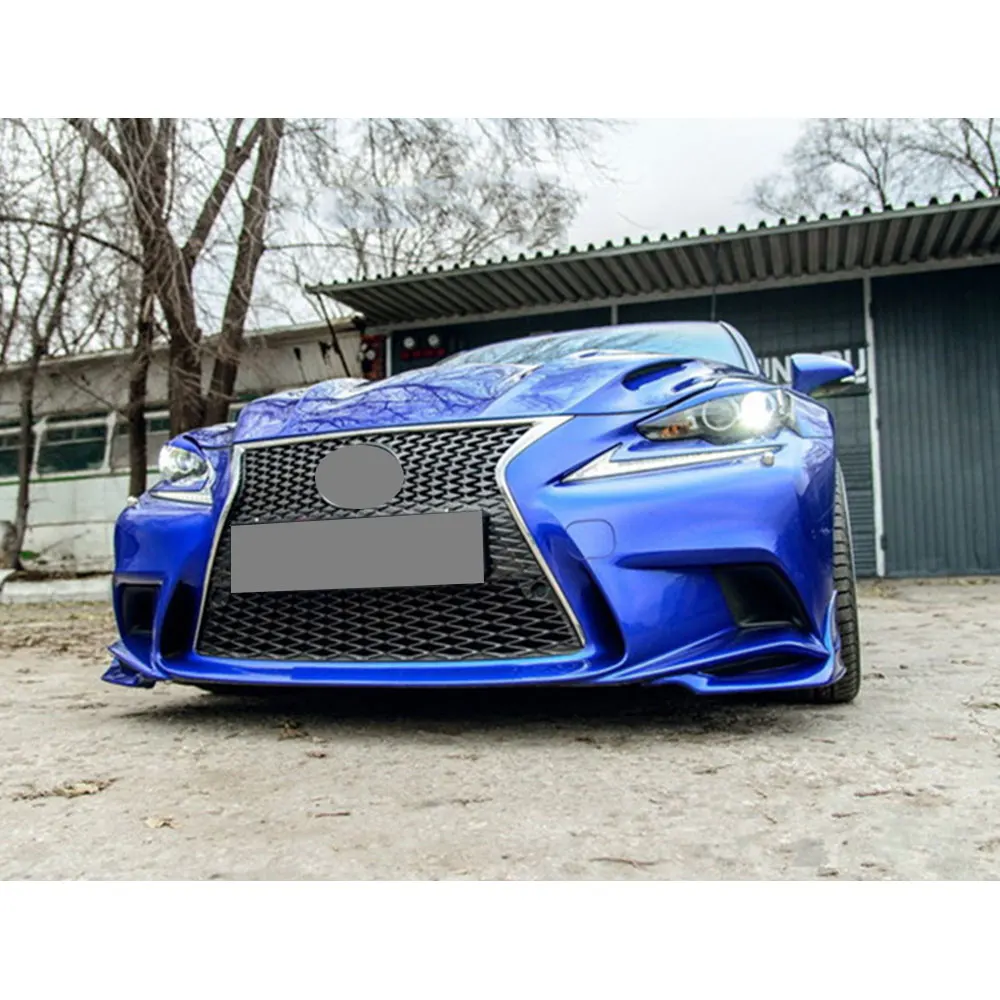 Dry Carbon Fiber Car Front Bumper Splitters for Lexus IS250 300 IS F Sport Sedan 4 Door 2013-2016 Frpnt Lip Bumper FRP view 5