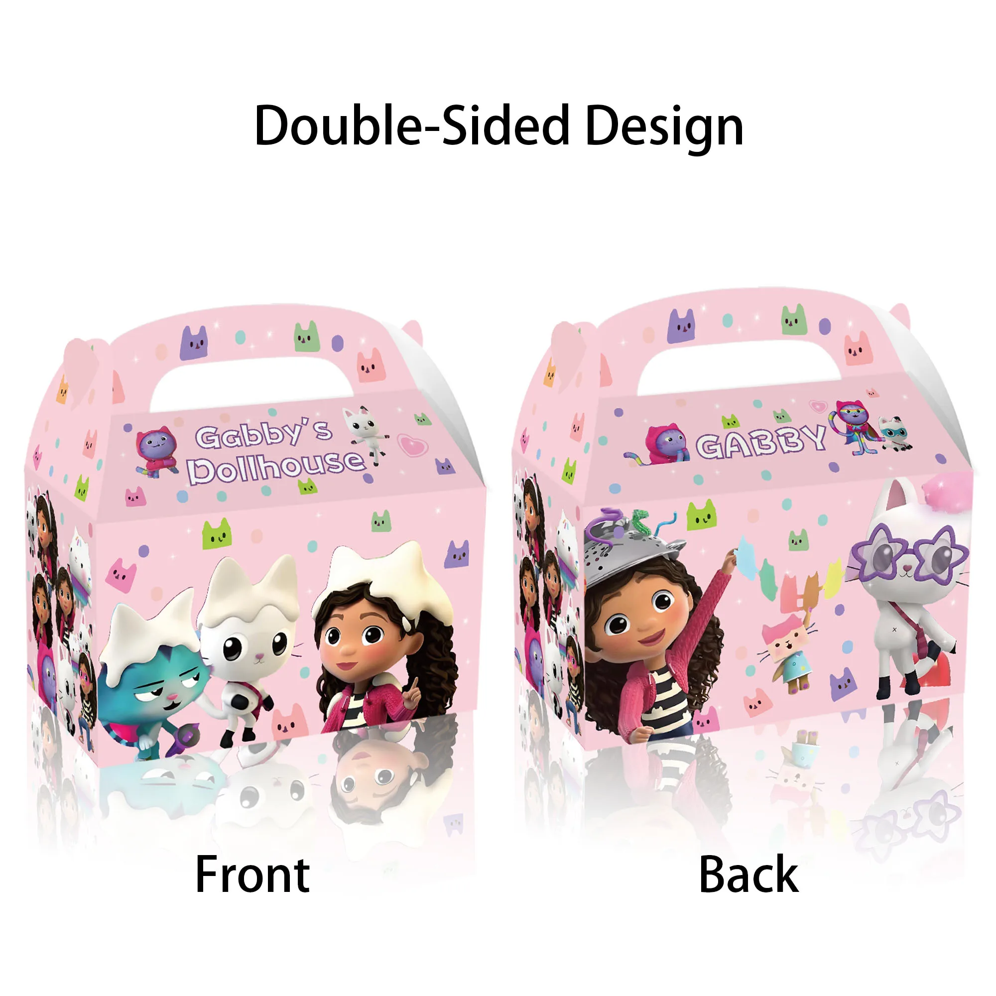 12/24 pezzi Gabby Dollhouse Cats Party Candy Box Decorazione confezione regalo di compleanno per bambini MINISO