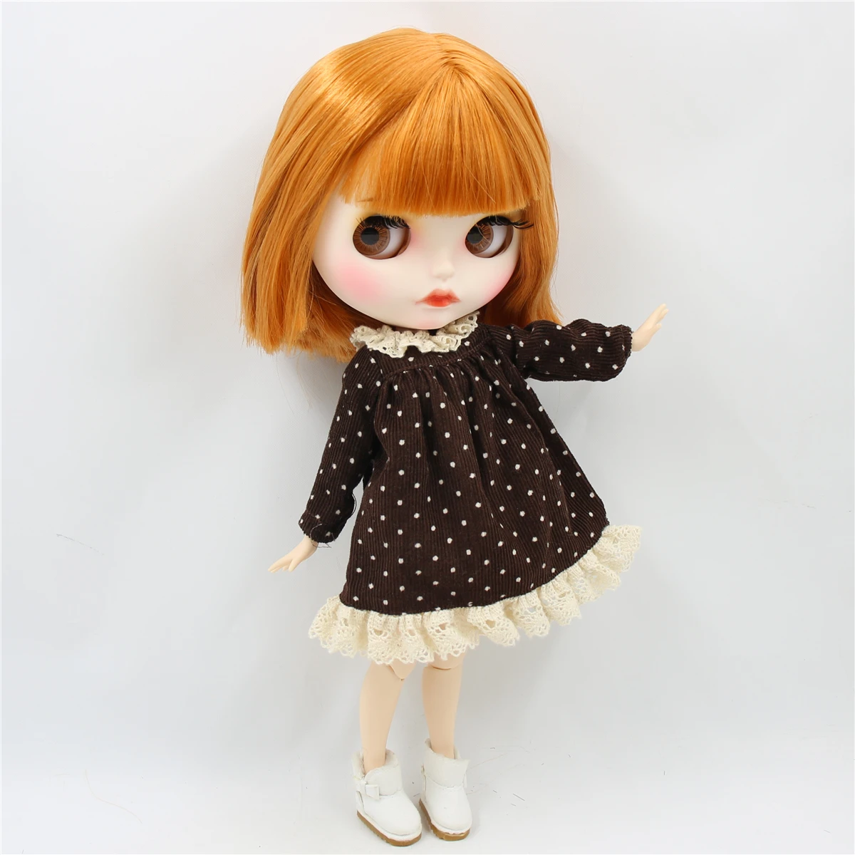 ICY DBS Blyth Doll Orange Ginger Hair Fair Skin Matte face Pouting Lips 30cm 19 Joints Doll Fashion Toys Festival Girls Gifts