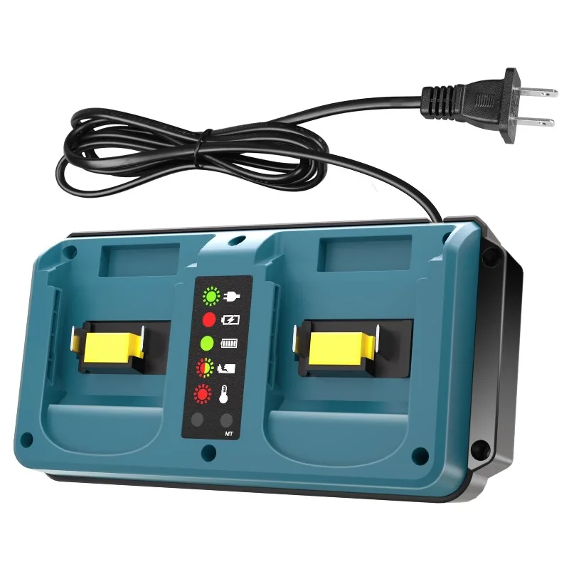 

Dual-port Lithium Battery Charger Compatible with For Makita 14.4-18V Lithium Batteries Smart LED Indicator Lights Rapid Charger