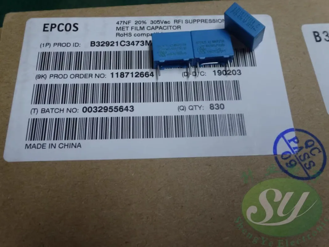 

10PCS EPCOS 0.047uf/305vAC 47nf 473 New 10MM film capacitor B32921C3473M