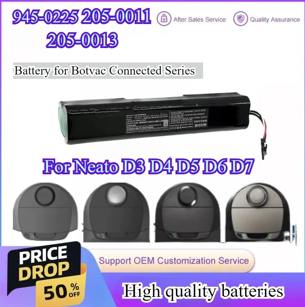 

Battery 945-0225 205-0011 for Neato Botvac Connected D3 D3+ D4 D5 D5+ D6 D7 D301 D303 D502 D503 D705 D703 D702 D701