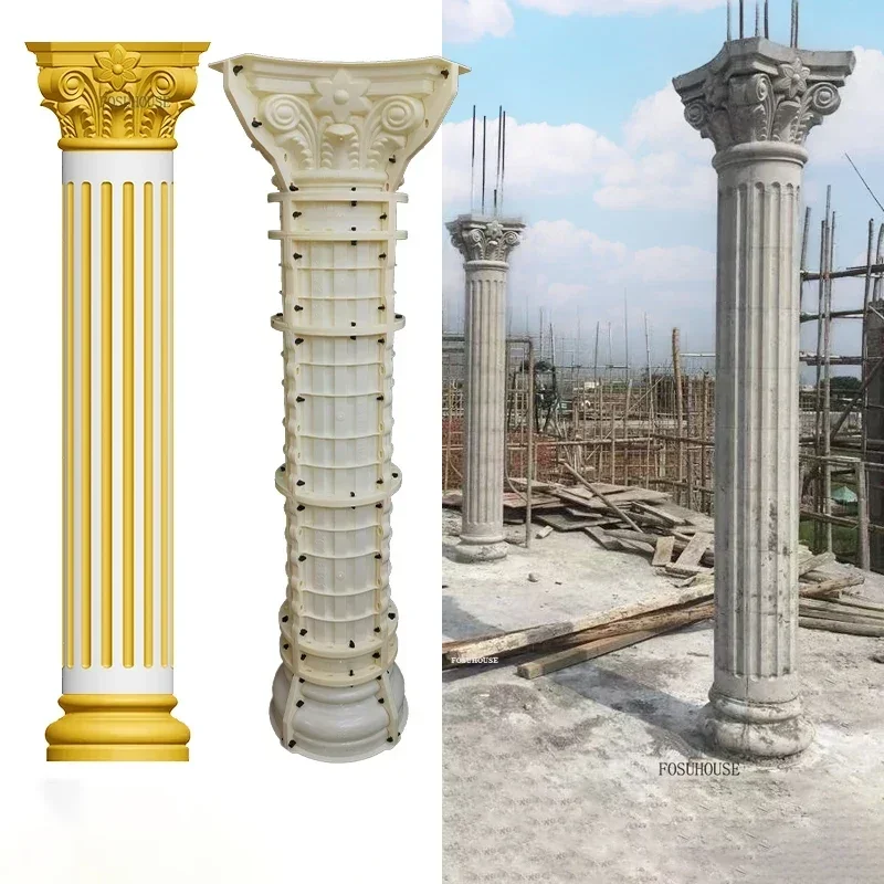 

Европейская цементная колонна, садовые здания, вилла, ворота, римская форма для колонны, современные пластиковые формы для садового забора, уличные украшенияN