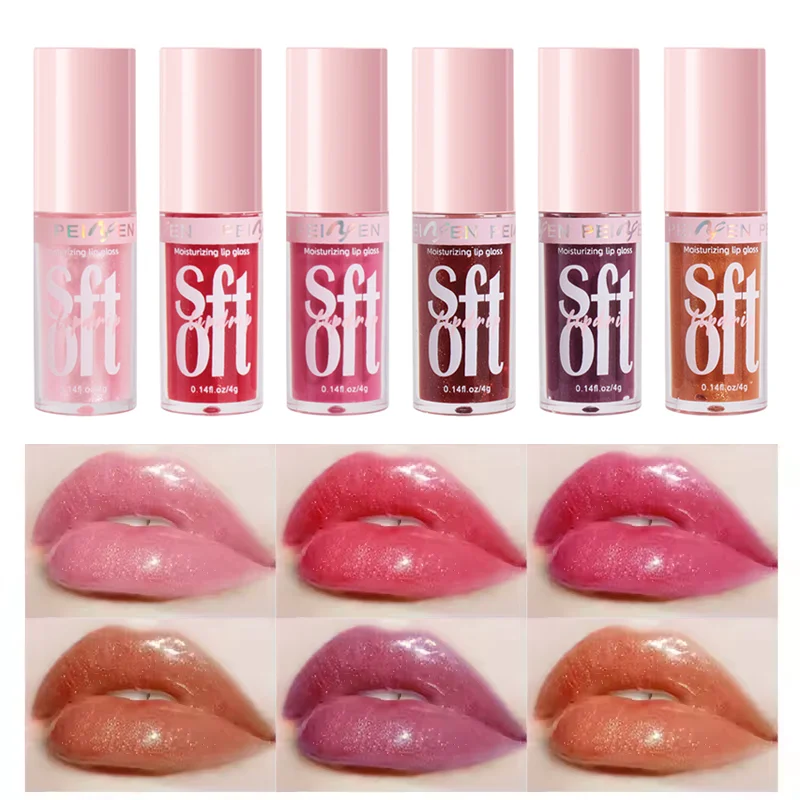 6 SZT. Nawilżający Błyszczyk do Ust Transparentny Olejek do Ust Nawilżający Błyszczyk Powiększający Usta Nawilżający Makijaż Płynna Pomadka do Ust Kosmetyki do Ust