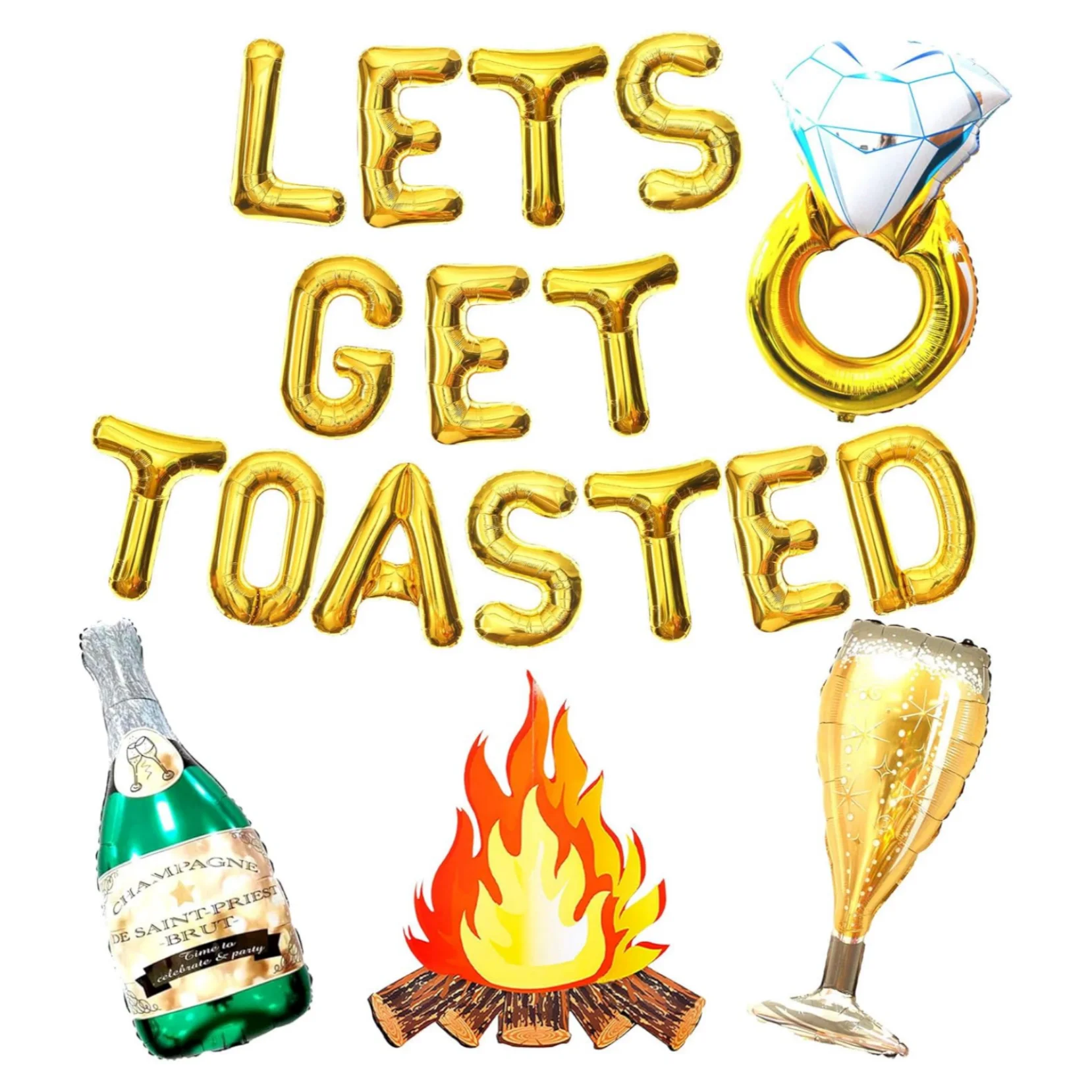 

LaVenty Lets Get Toasted Bachelorette Decoration Mountain Engagement Decoration Mountain Bachelorette Decoration