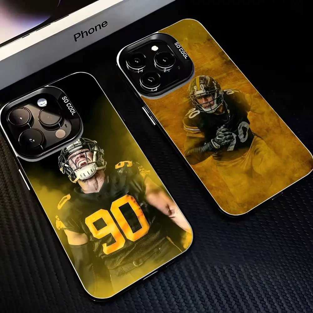 

T.J. Watt Phone Case For iPhone17,16,15,14,13,12,11 Plus,Pro Max Black Matte Shockproof Cover