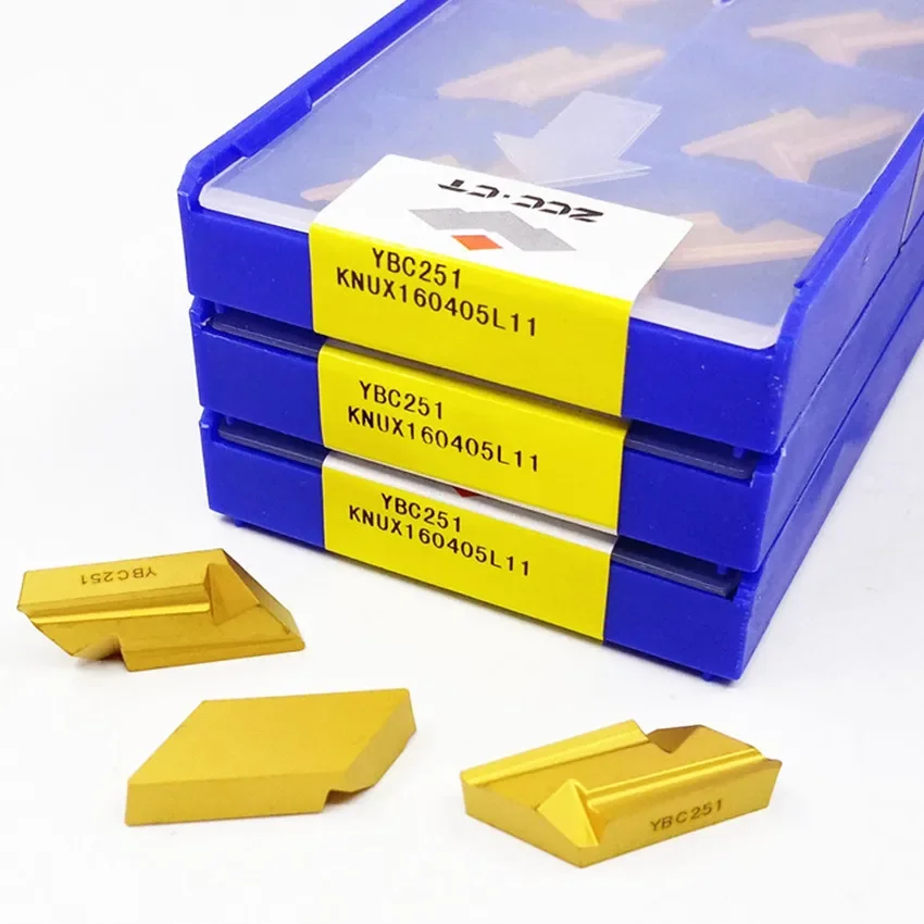 ZCC.CT KNUX160405R11 YBC251/KNUX160405L11 YBC251/KNUX160405R11 YBC252/KNUX160405L11 YBC252 ZCC CNC inserti in metallo duro 10 pz/scatola