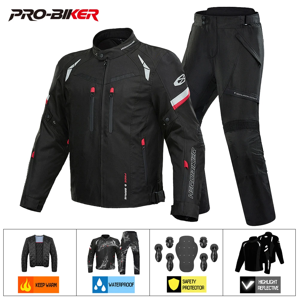 100% veste de Moto imperméable homme Chaqueta Moto portable équitation course Moto Protection pantalon de Motocross avec protrctor CE